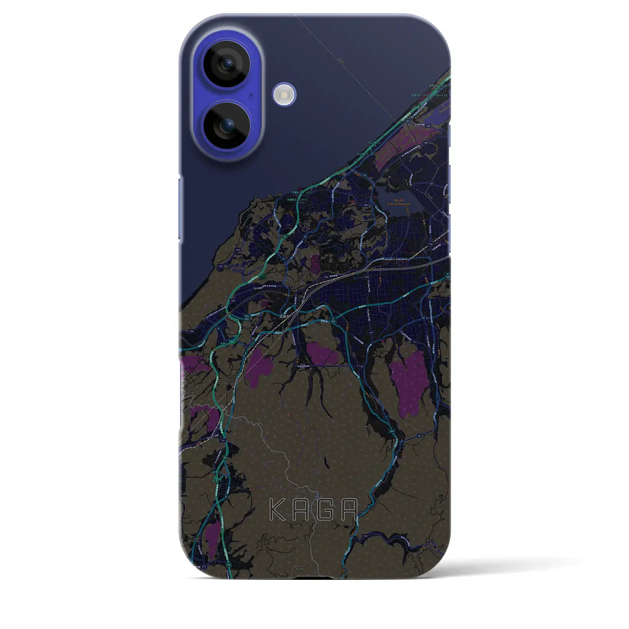 【加賀(石川県)】地図柄iPhoneケース(バックカバータイプ)