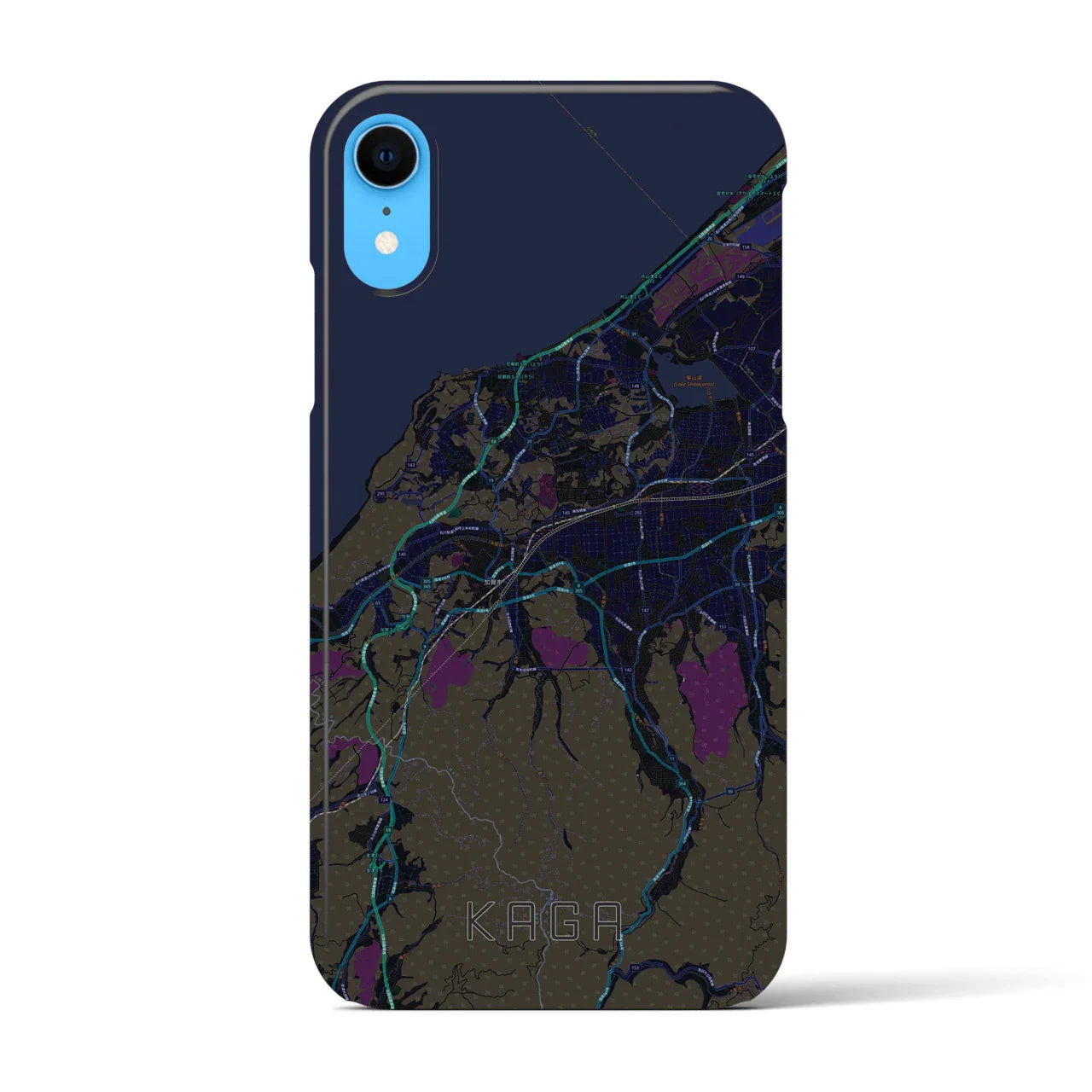 【加賀(石川県)】地図柄iPhoneケース(バックカバータイプ)
