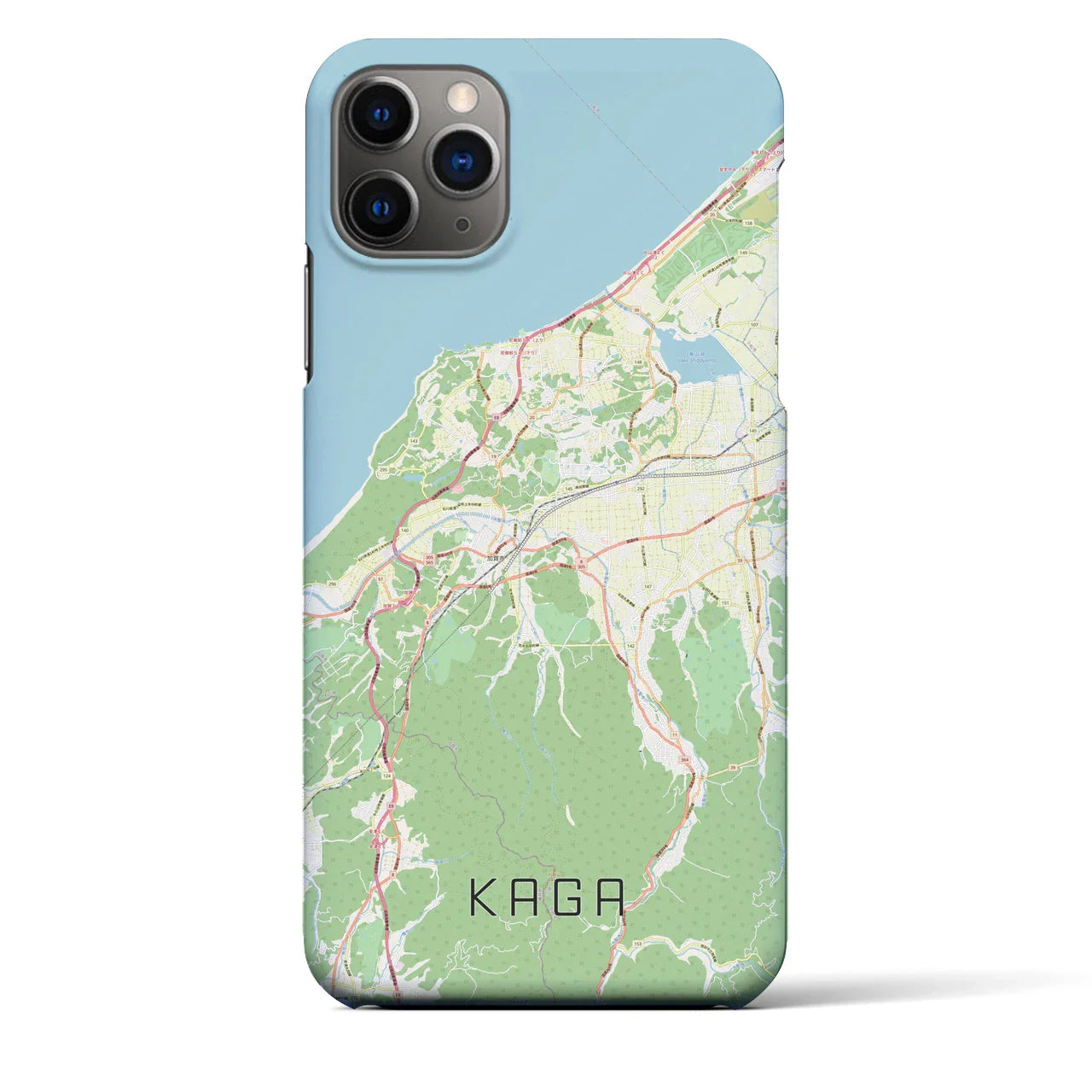【加賀(石川県)】地図柄iPhoneケース(バックカバータイプ)