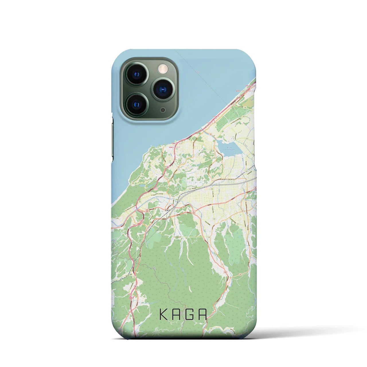 【加賀(石川県)】地図柄iPhoneケース(バックカバータイプ)