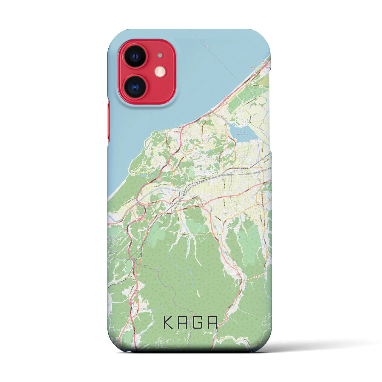 【加賀(石川県)】地図柄iPhoneケース(バックカバータイプ)