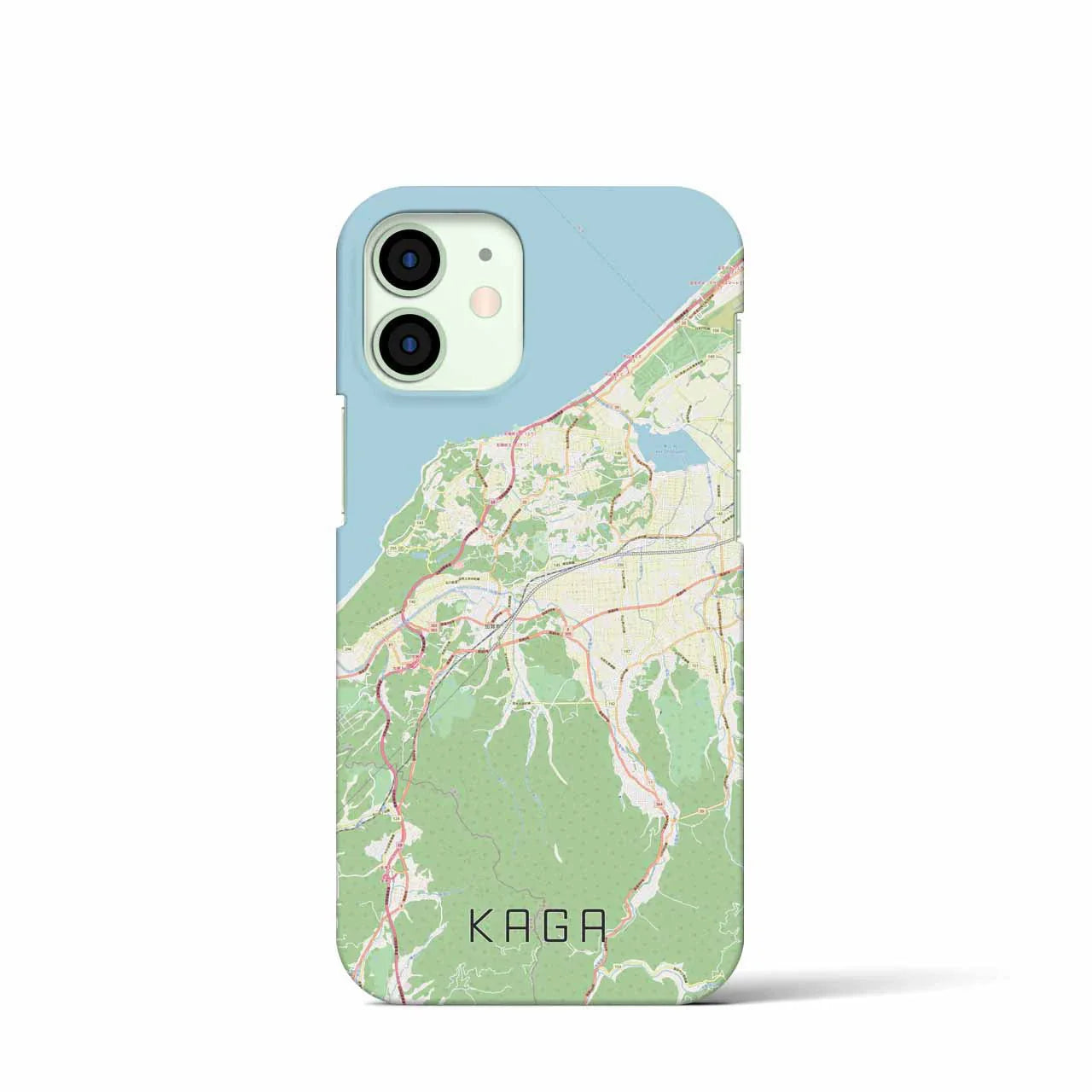 【加賀(石川県)】地図柄iPhoneケース(バックカバータイプ)