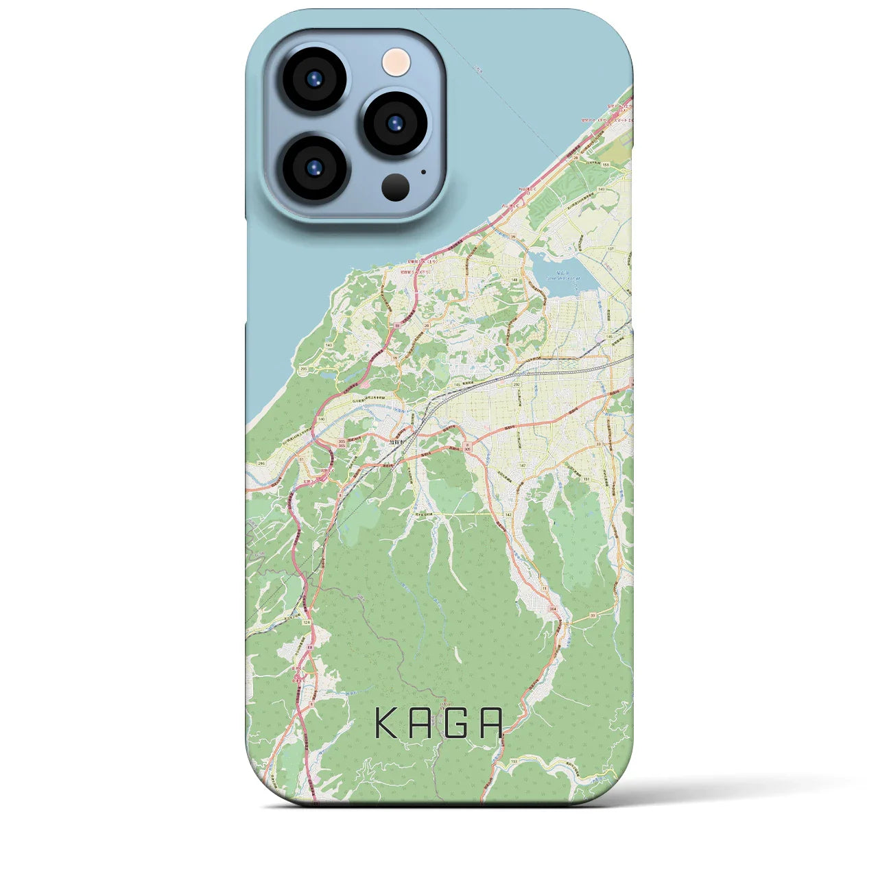 【加賀(石川県)】地図柄iPhoneケース(バックカバータイプ)