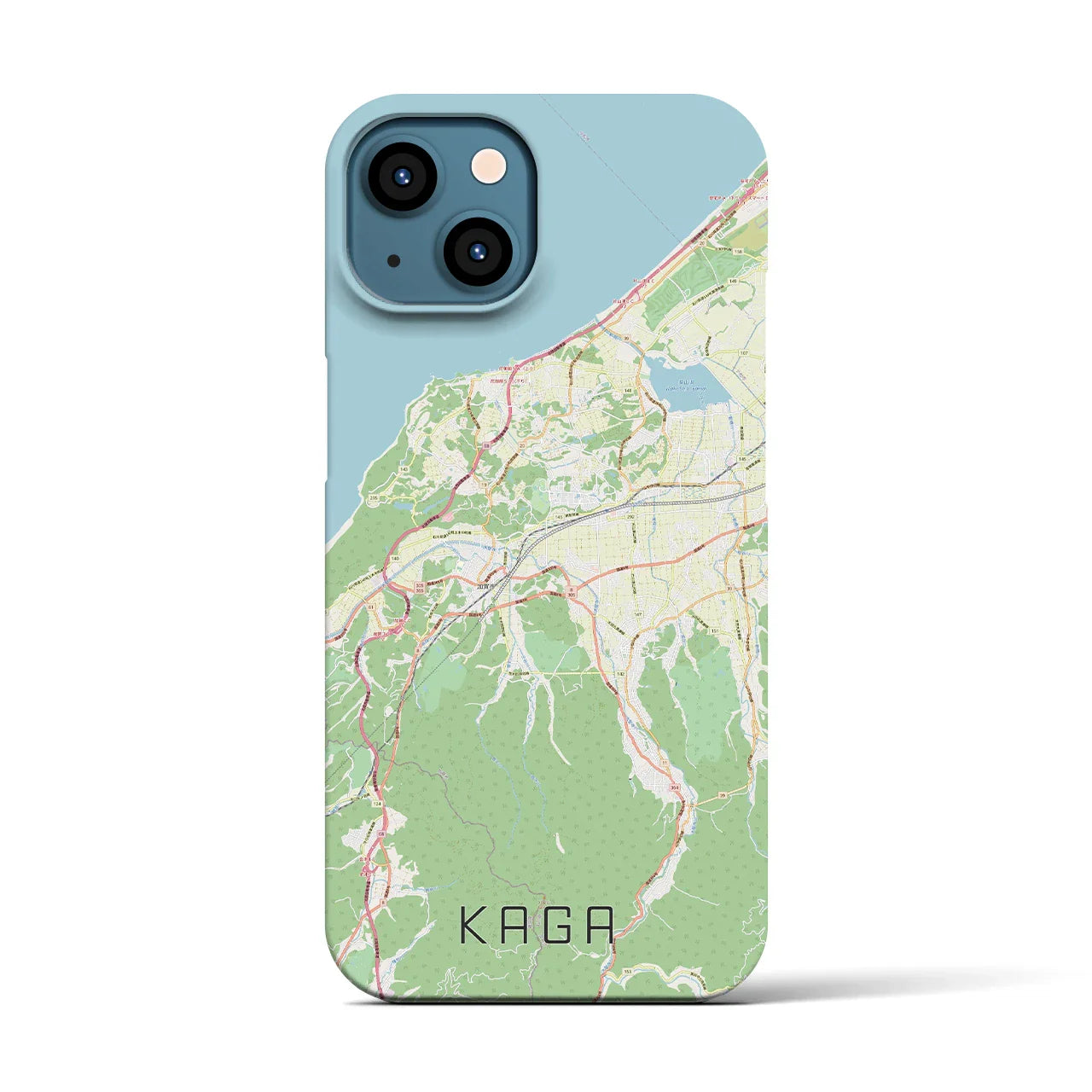 【加賀(石川県)】地図柄iPhoneケース(バックカバータイプ)
