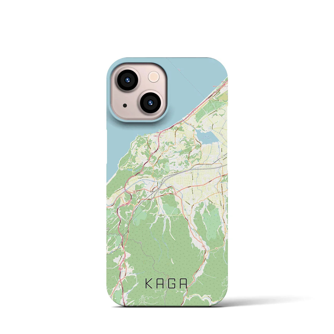 【加賀(石川県)】地図柄iPhoneケース(バックカバータイプ)
