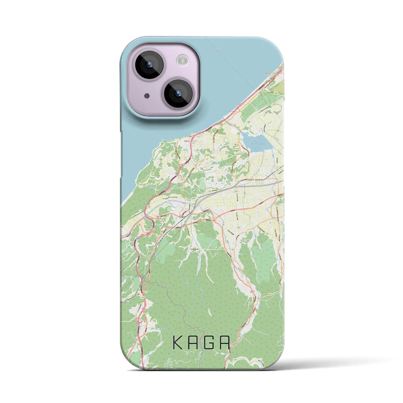 【加賀(石川県)】地図柄iPhoneケース(バックカバータイプ)