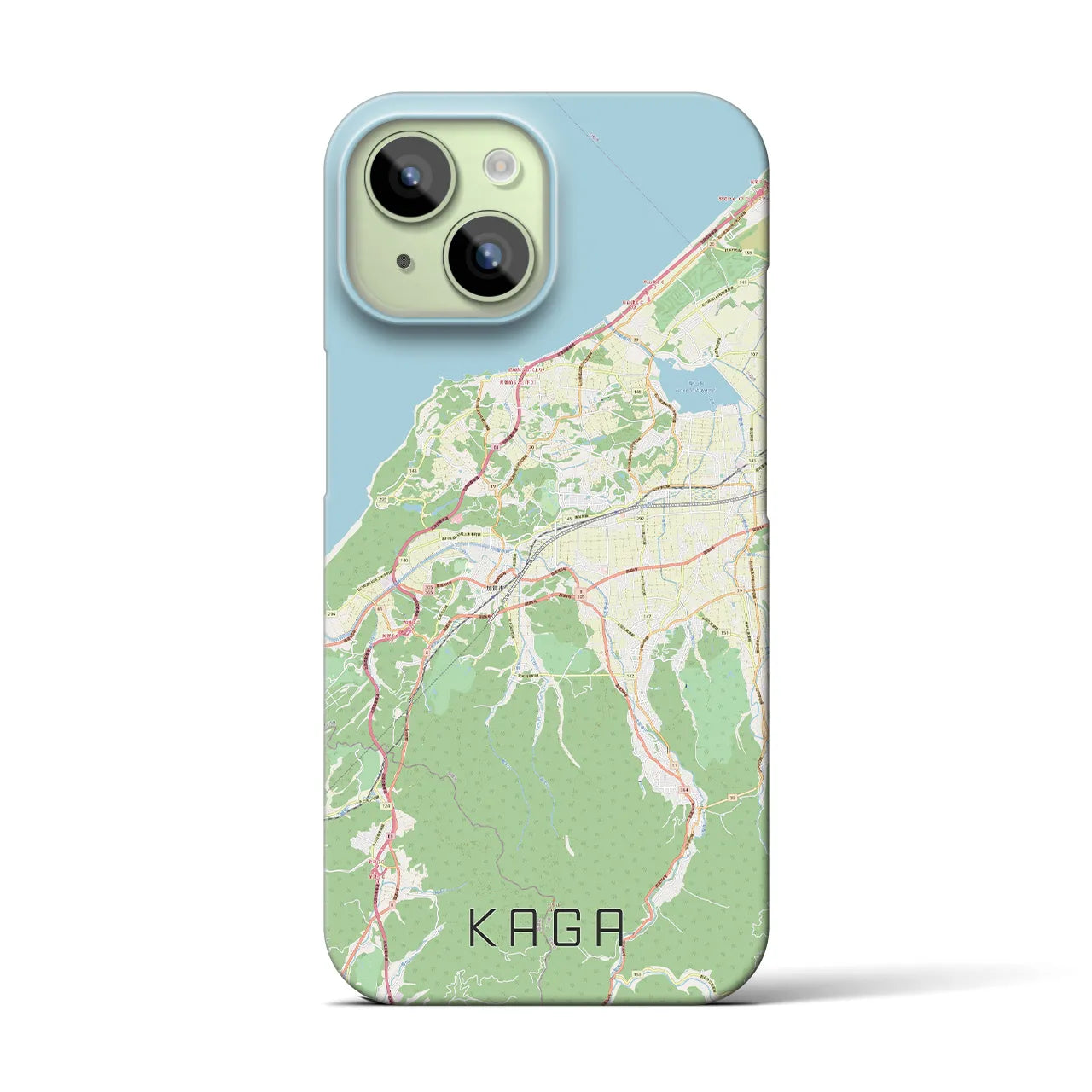 【加賀(石川県)】地図柄iPhoneケース(バックカバータイプ)