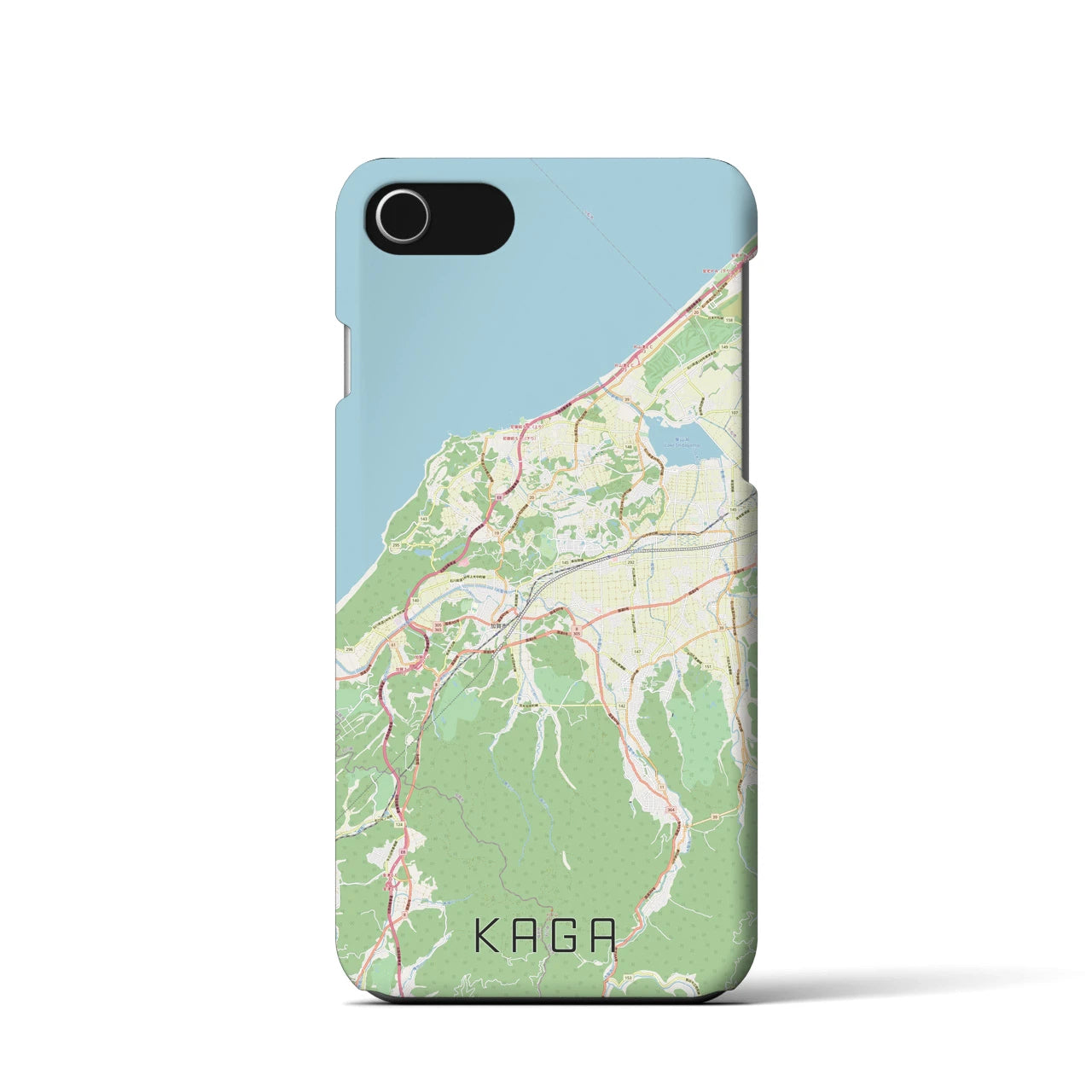 【加賀(石川県)】地図柄iPhoneケース(バックカバータイプ)