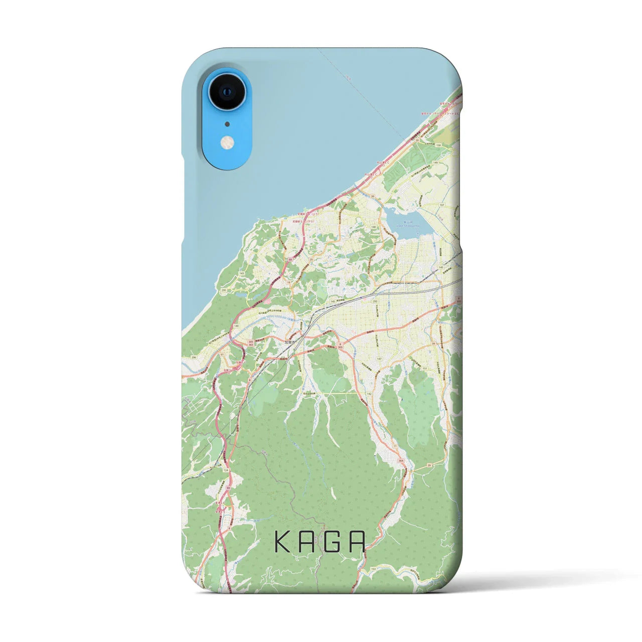 【加賀(石川県)】地図柄iPhoneケース(バックカバータイプ)