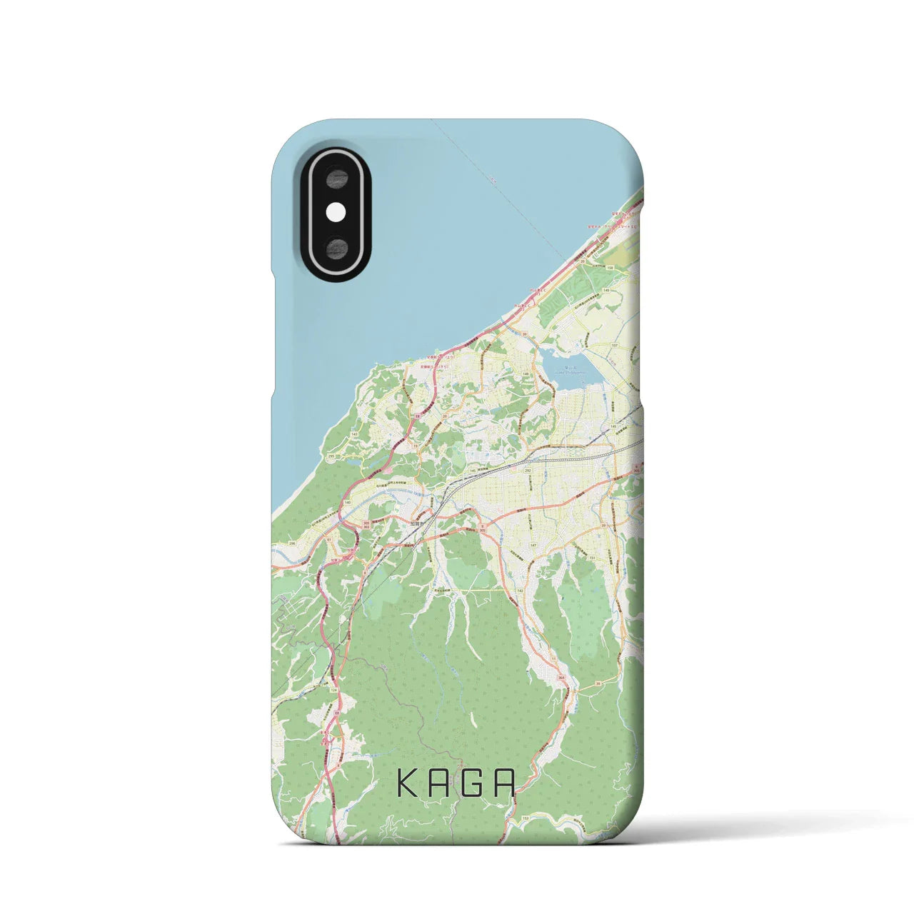 【加賀(石川県)】地図柄iPhoneケース(バックカバータイプ)