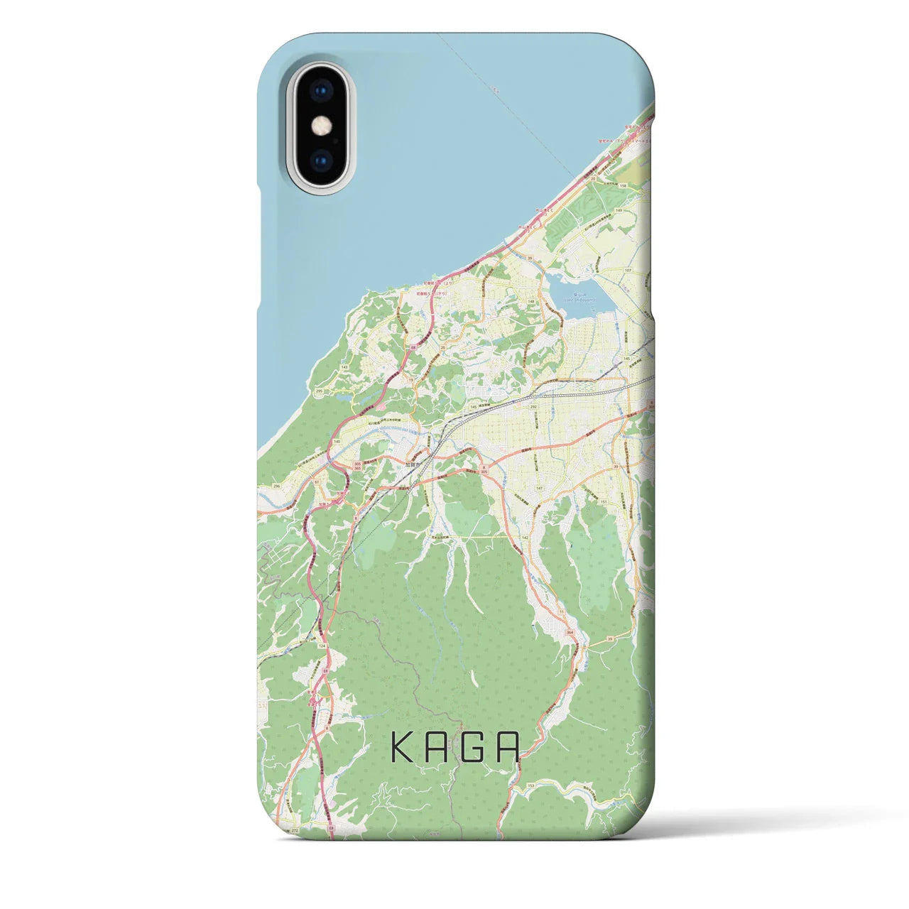 【加賀(石川県)】地図柄iPhoneケース(バックカバータイプ)