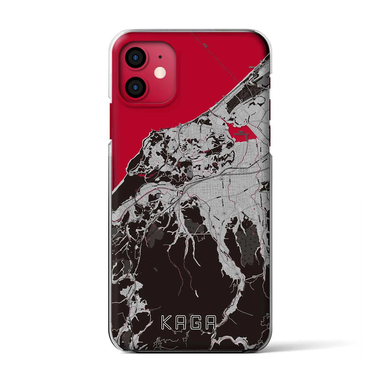 【加賀(石川県)】地図柄iPhoneケース(クリアタイプ)