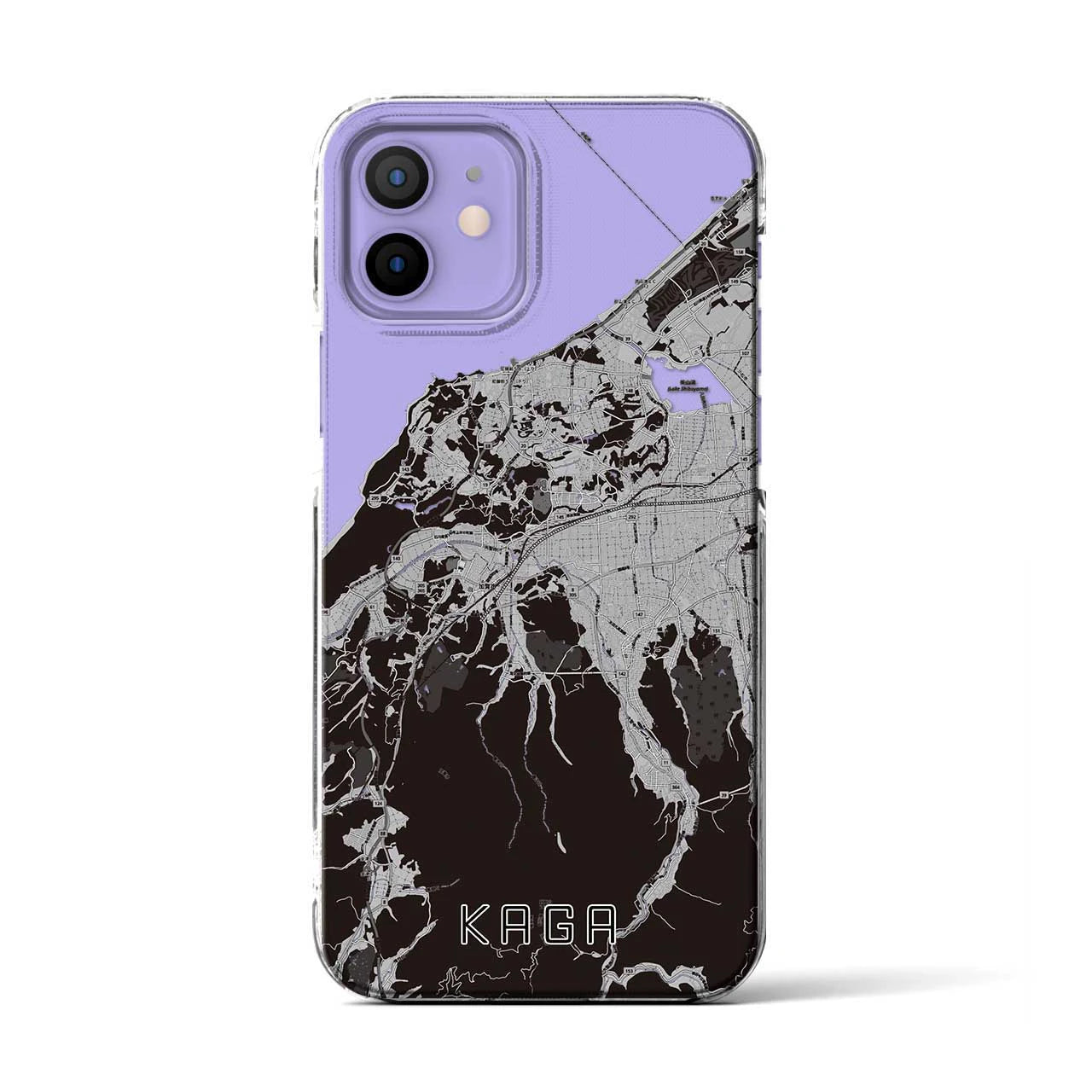 【加賀(石川県)】地図柄iPhoneケース(クリアタイプ)