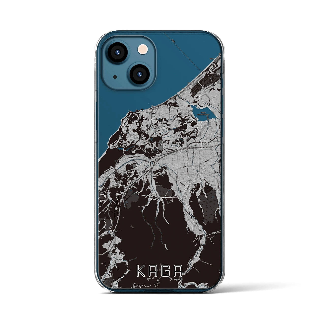 【加賀(石川県)】地図柄iPhoneケース(クリアタイプ)