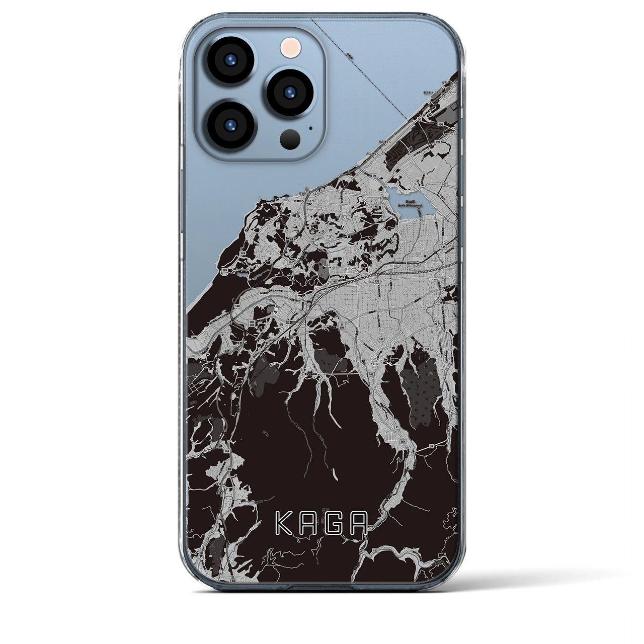 【加賀(石川県)】地図柄iPhoneケース(クリアタイプ)