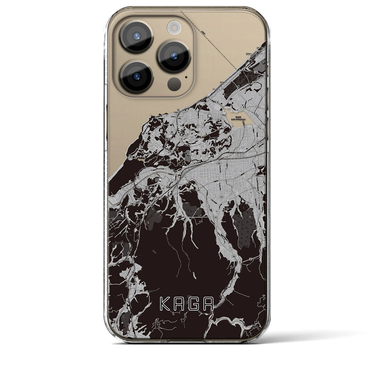 【加賀(石川県)】地図柄iPhoneケース(クリアタイプ)