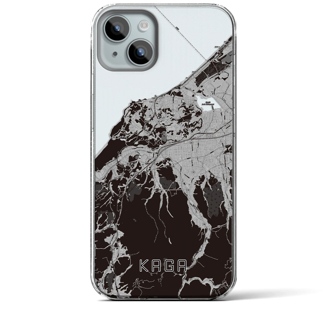 【加賀(石川県)】地図柄iPhoneケース(クリアタイプ)