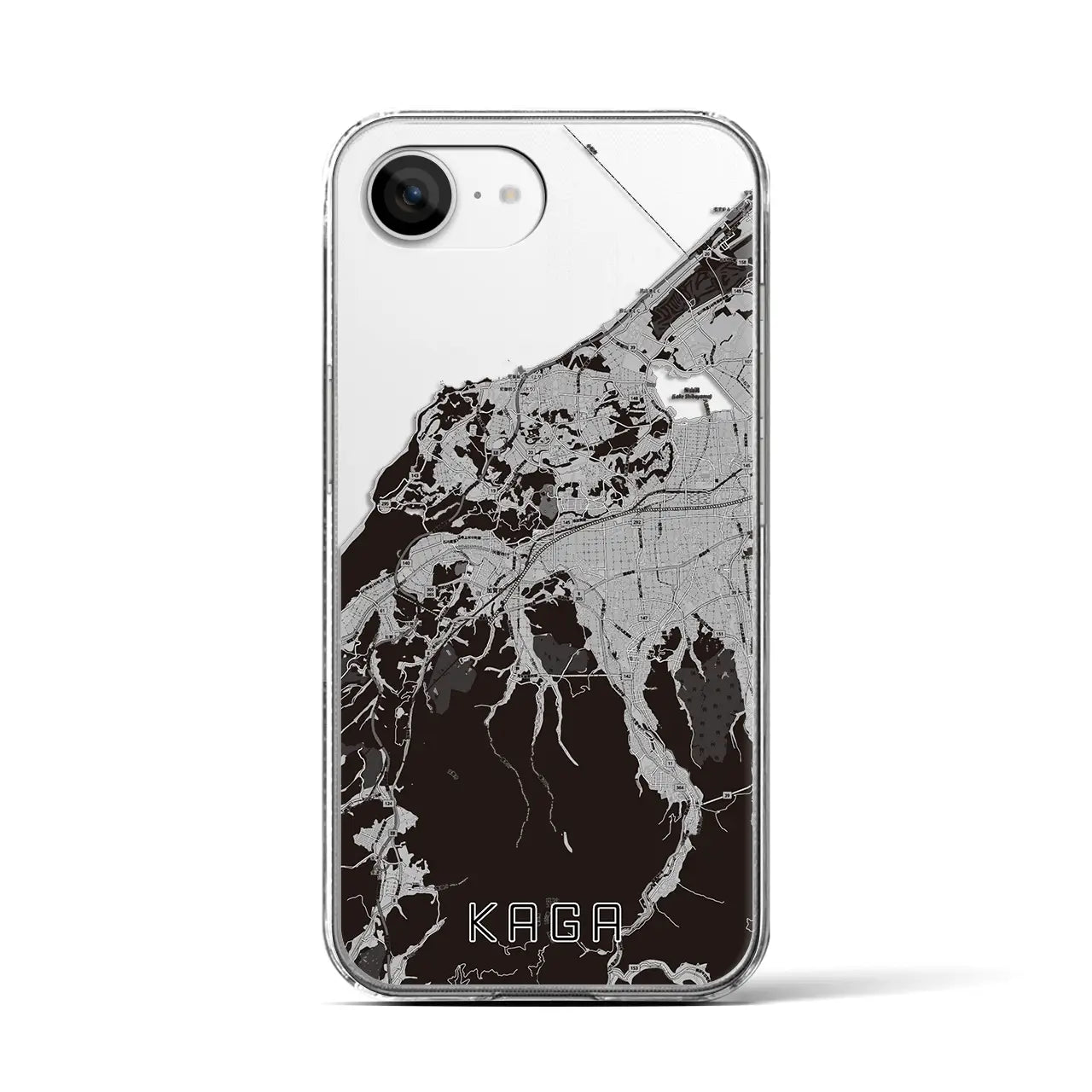 【加賀(石川県)】地図柄iPhoneケース(クリアタイプ)