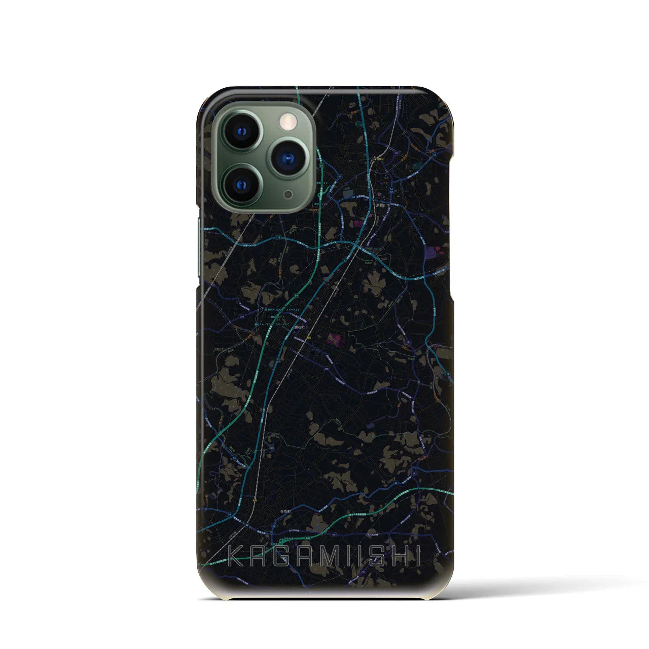 【鏡石(福島県)】地図柄iPhoneケース(バックカバータイプ)