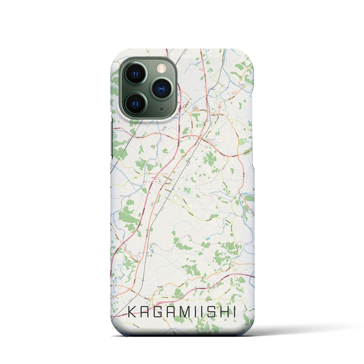 【鏡石(福島県)】地図柄iPhoneケース(バックカバータイプ)