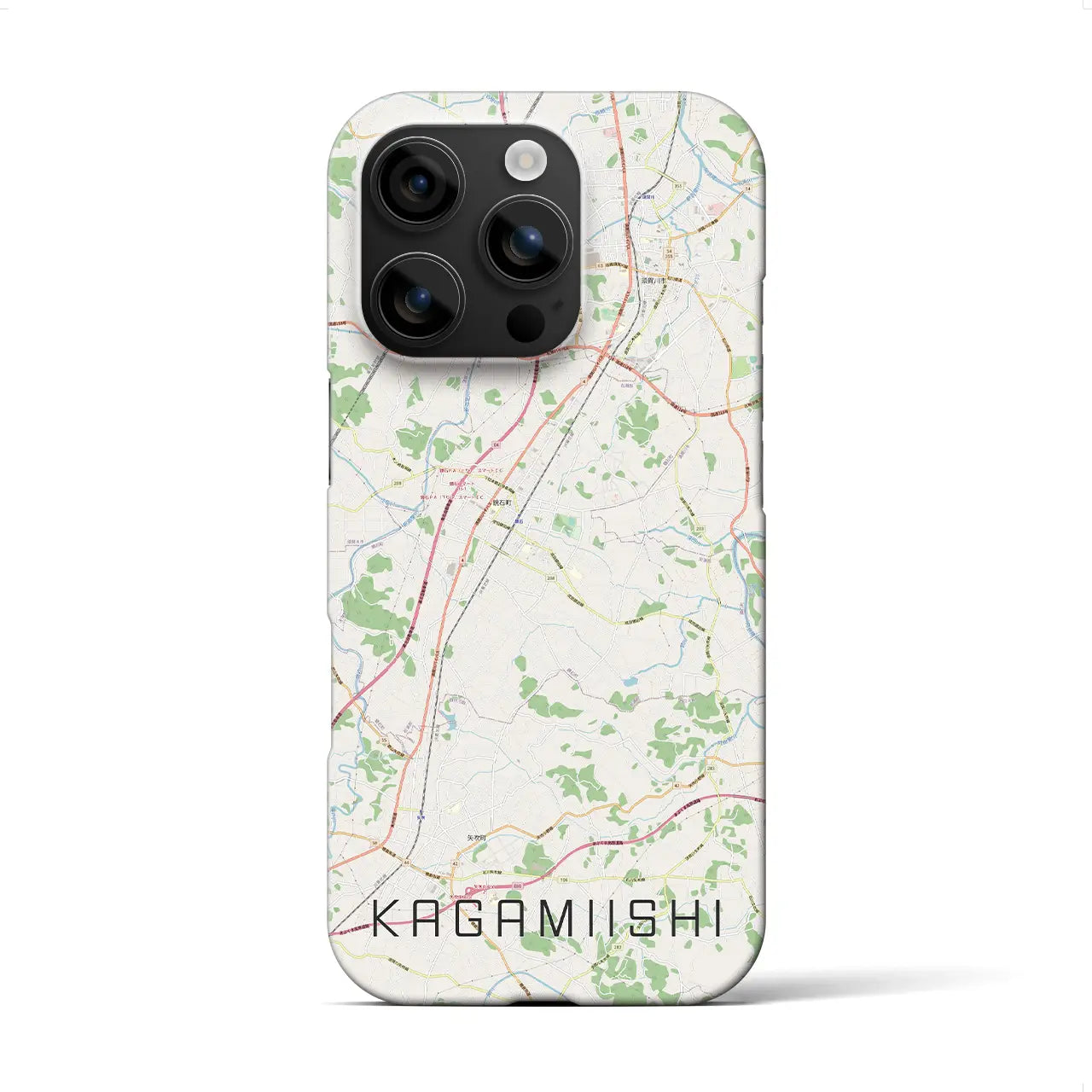【鏡石(福島県)】地図柄iPhoneケース(バックカバータイプ)