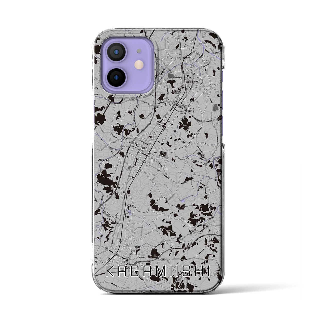 【鏡石(福島県)】地図柄iPhoneケース(クリアタイプ)