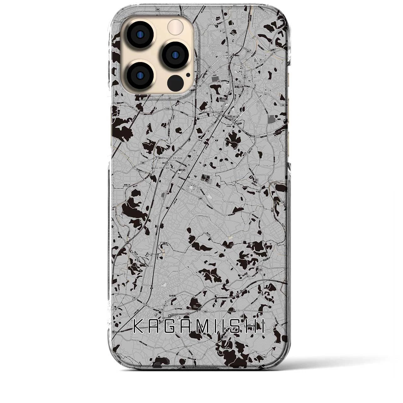 【鏡石(福島県)】地図柄iPhoneケース(クリアタイプ)