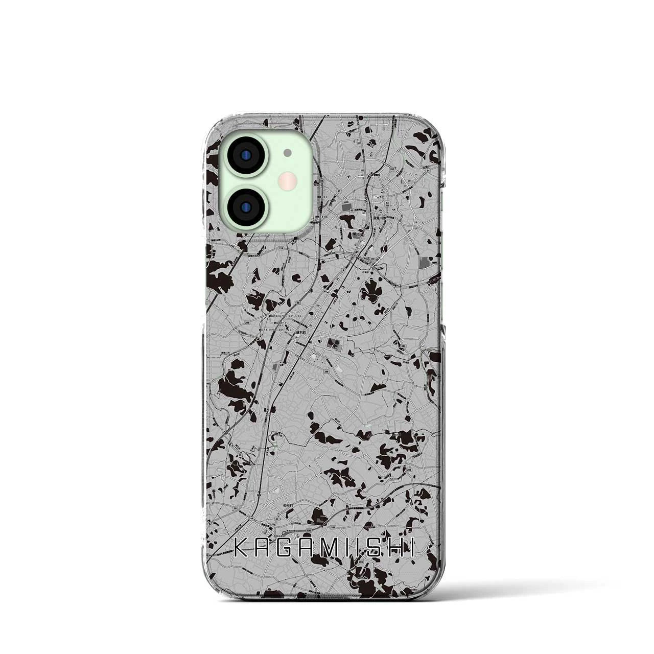 【鏡石(福島県)】地図柄iPhoneケース(クリアタイプ)