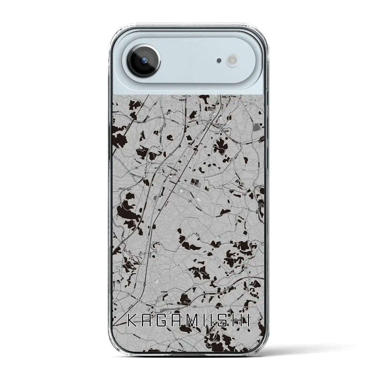 【鏡石(福島県)】地図柄iPhoneケース(クリアタイプ)