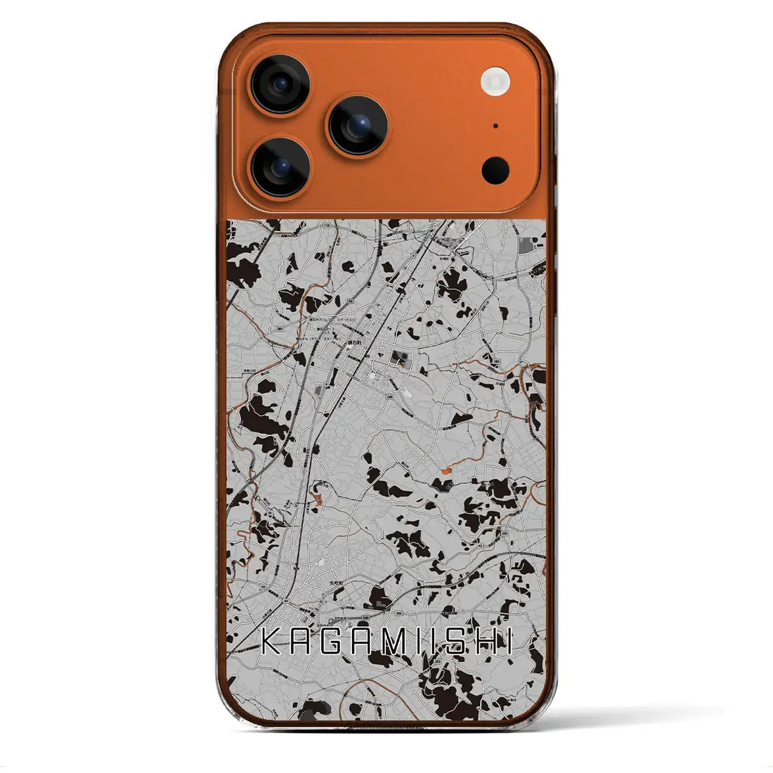 【鏡石(福島県)】地図柄iPhoneケース(クリアタイプ)