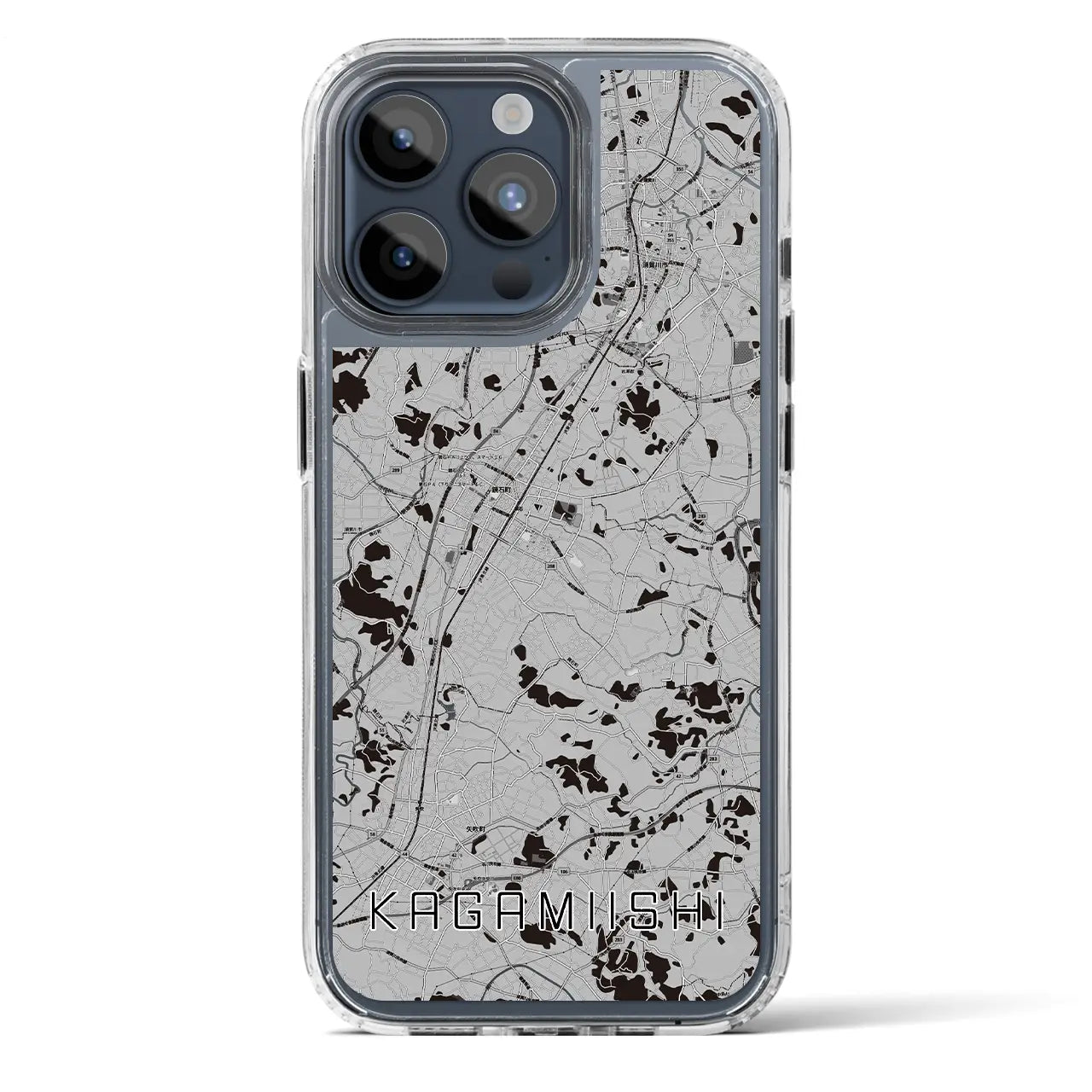 【鏡石(福島県)】地図柄iPhoneケース(MagSafeタイプ)