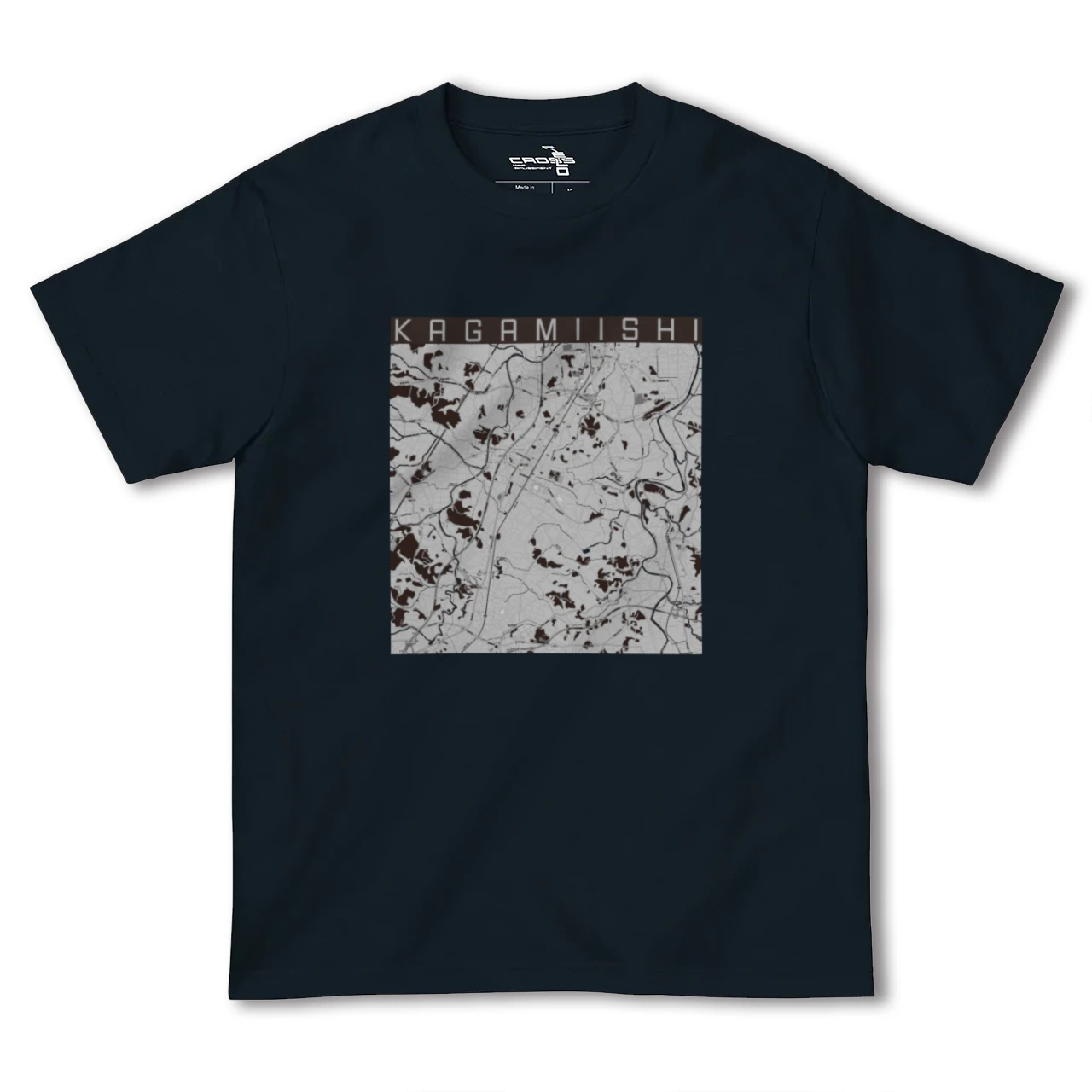 【鏡石(福島県)】地図柄ヘビーウェイトTシャツ