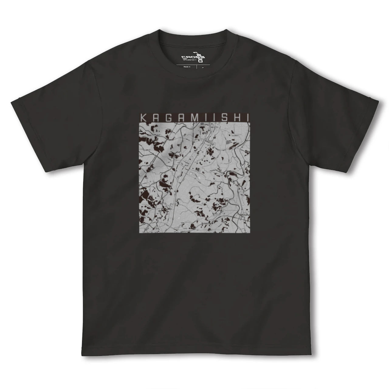 【鏡石(福島県)】地図柄ヘビーウェイトTシャツ