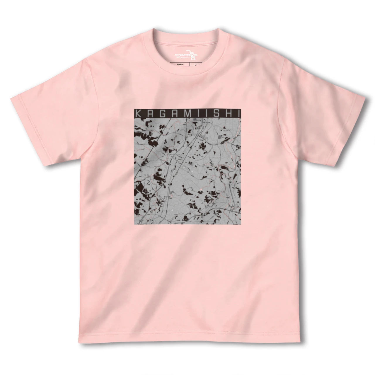 【鏡石(福島県)】地図柄ヘビーウェイトTシャツ