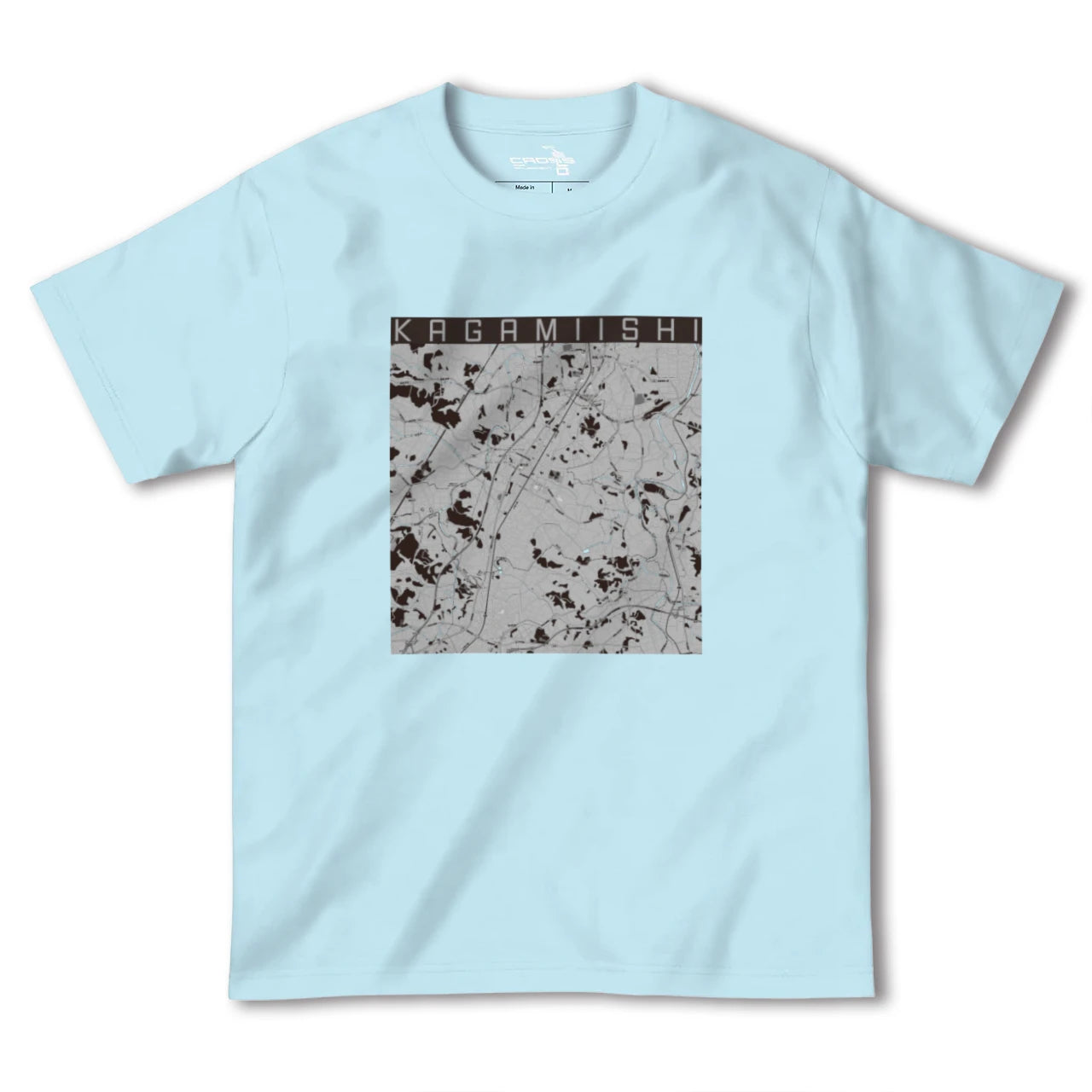 【鏡石(福島県)】地図柄ヘビーウェイトTシャツ
