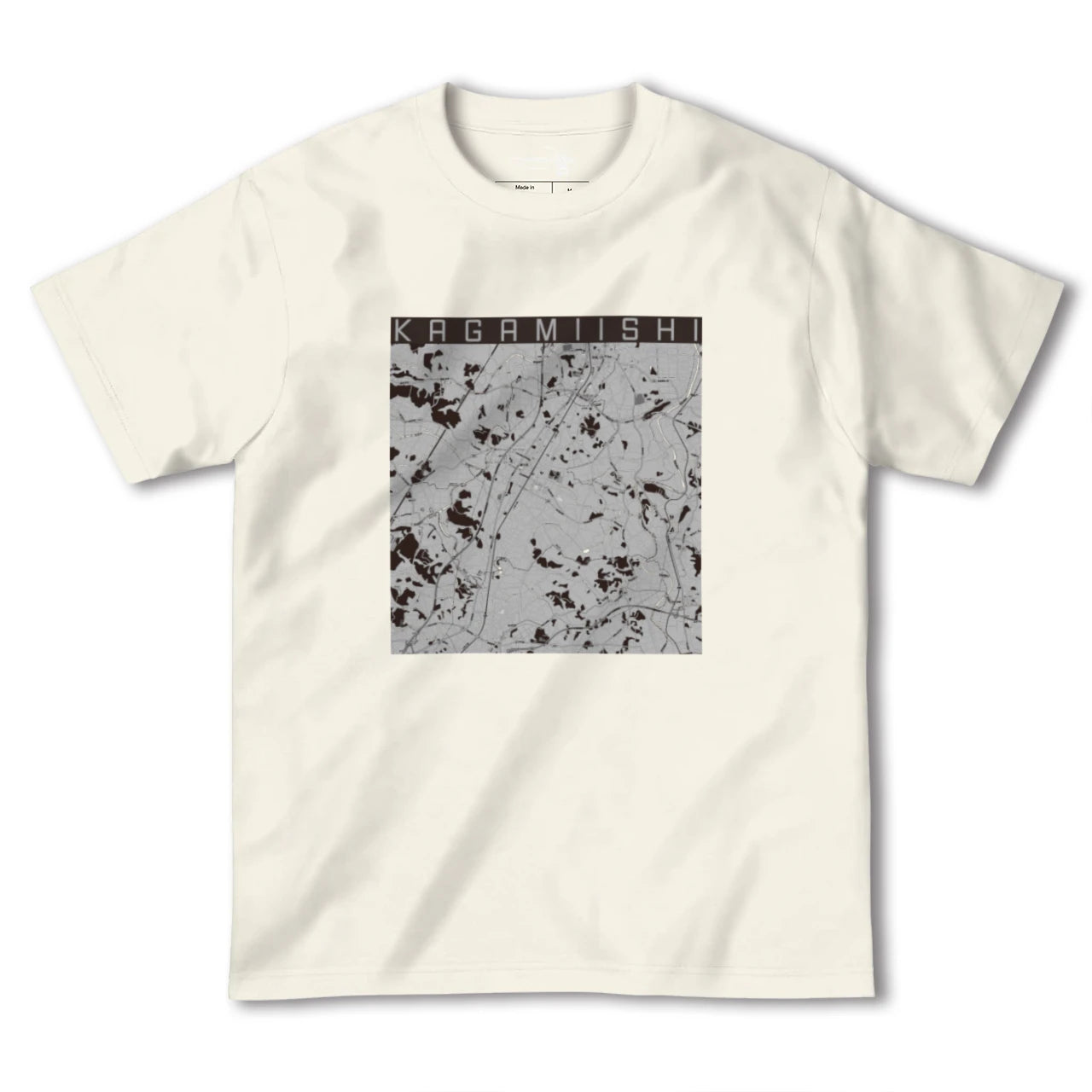 【鏡石(福島県)】地図柄ヘビーウェイトTシャツ
