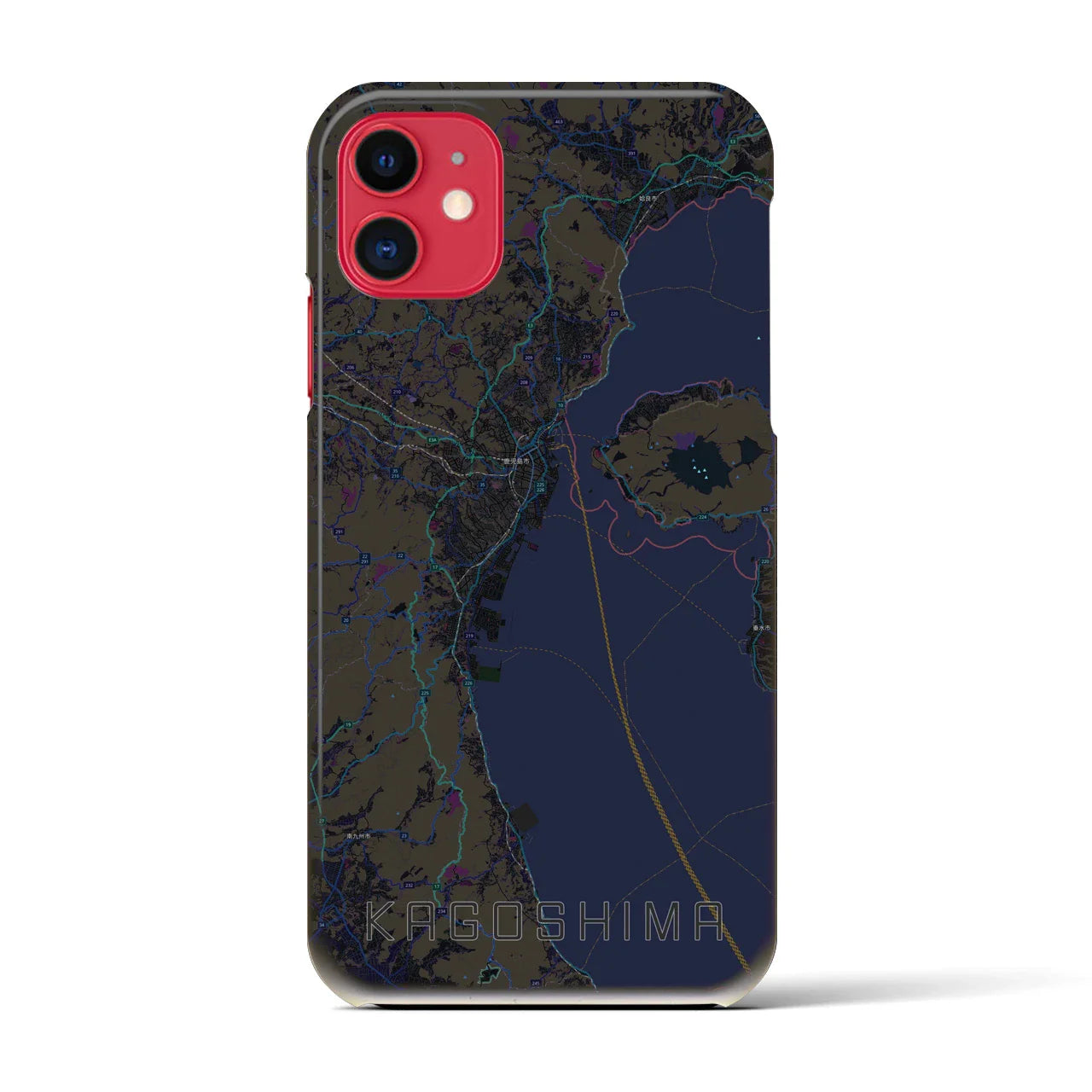 【鹿児島2(鹿児島県)】地図柄iPhoneケース(バックカバータイプ)