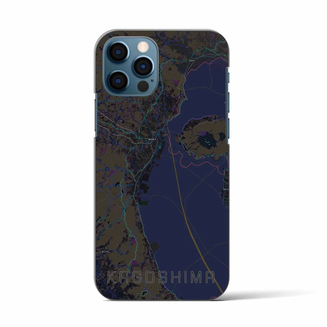 【鹿児島2(鹿児島県)】地図柄iPhoneケース(バックカバータイプ)