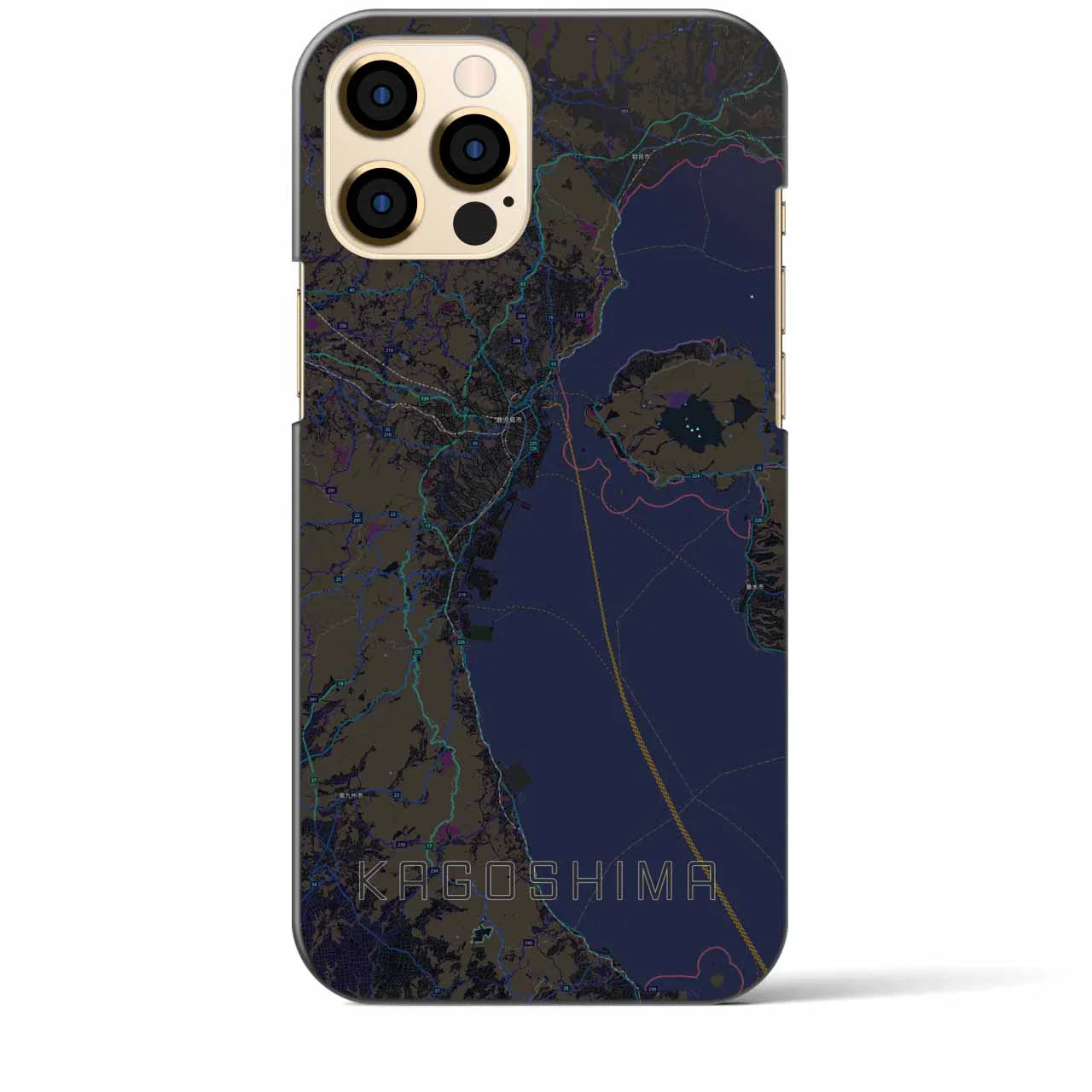 【鹿児島2(鹿児島県)】地図柄iPhoneケース(バックカバータイプ)