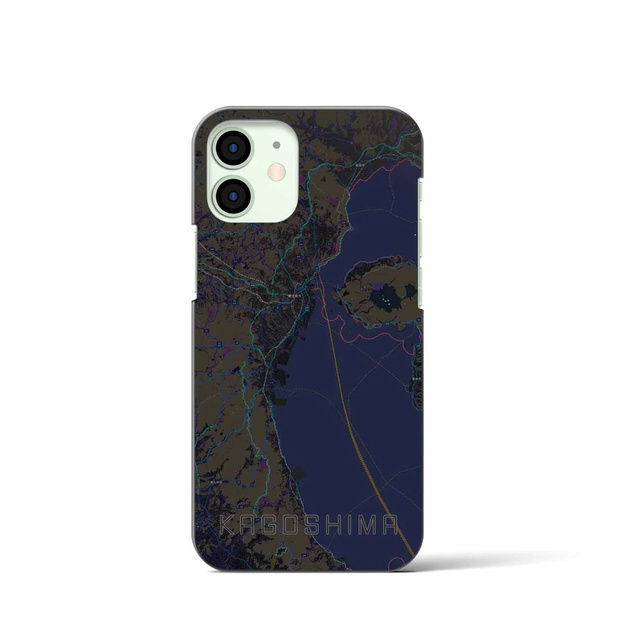 【鹿児島2(鹿児島県)】地図柄iPhoneケース(バックカバータイプ)