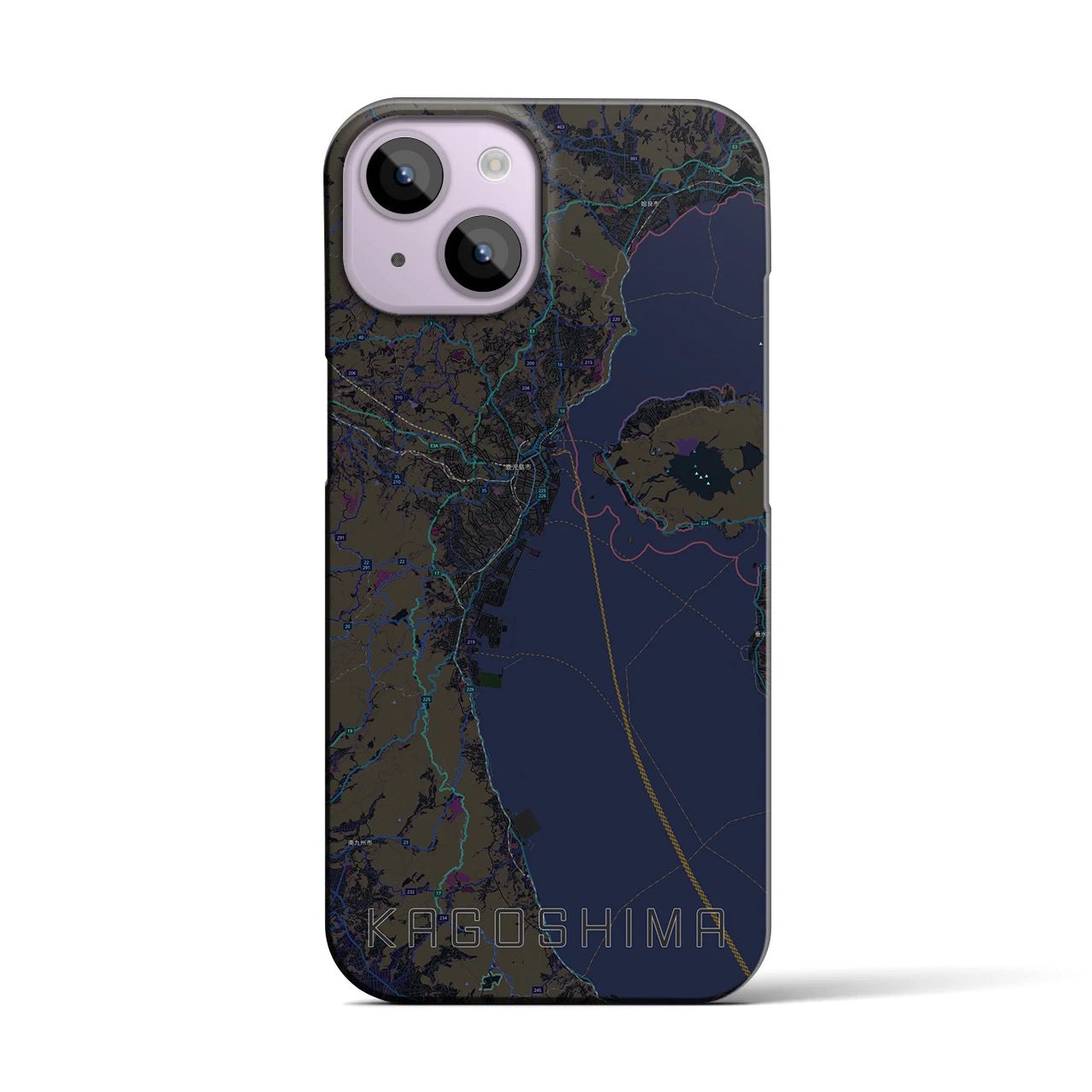【鹿児島2(鹿児島県)】地図柄iPhoneケース(バックカバータイプ)