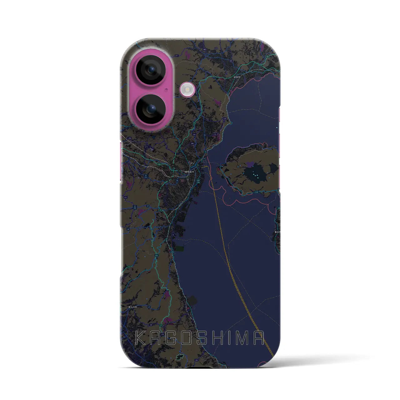【鹿児島2(鹿児島県)】地図柄iPhoneケース(バックカバータイプ)