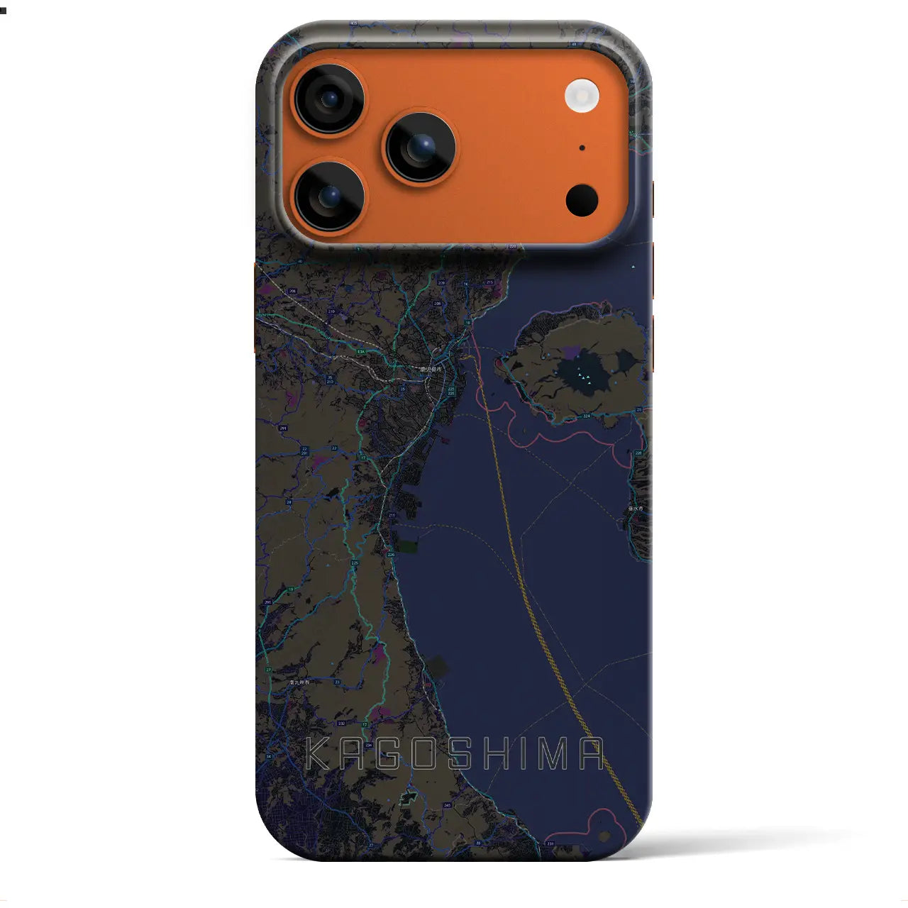 【鹿児島2(鹿児島県)】地図柄iPhoneケース(バックカバータイプ)