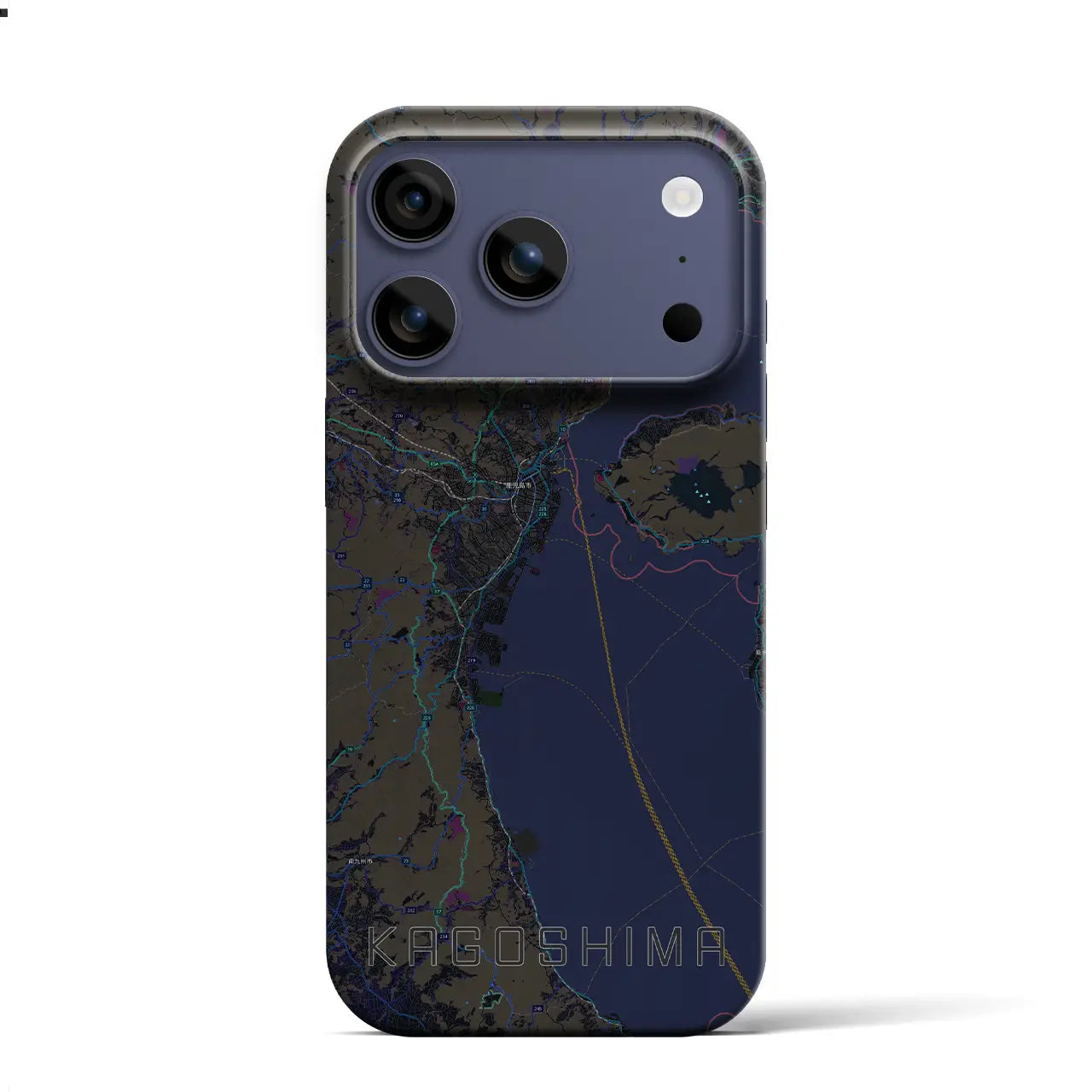 【鹿児島2(鹿児島県)】地図柄iPhoneケース(バックカバータイプ)