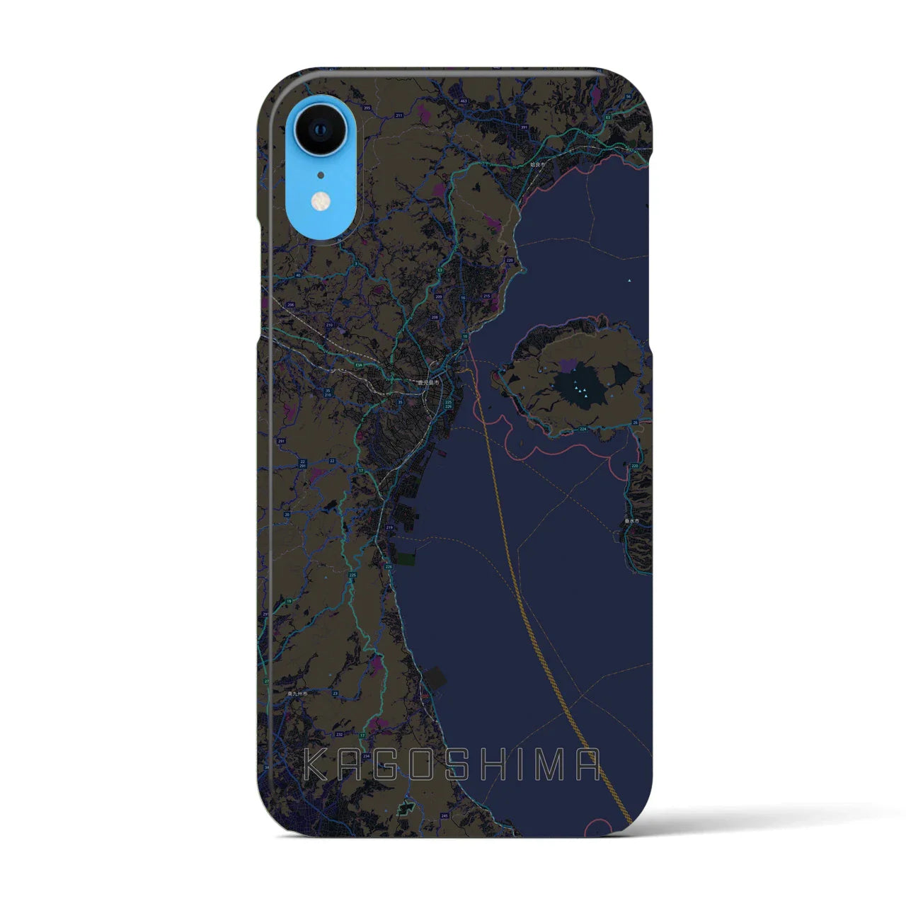 【鹿児島2(鹿児島県)】地図柄iPhoneケース(バックカバータイプ)