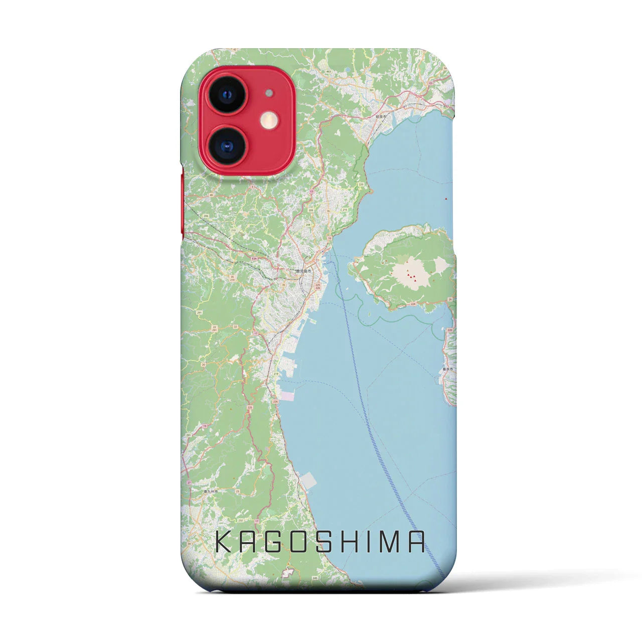 【鹿児島2(鹿児島県)】地図柄iPhoneケース(バックカバータイプ)