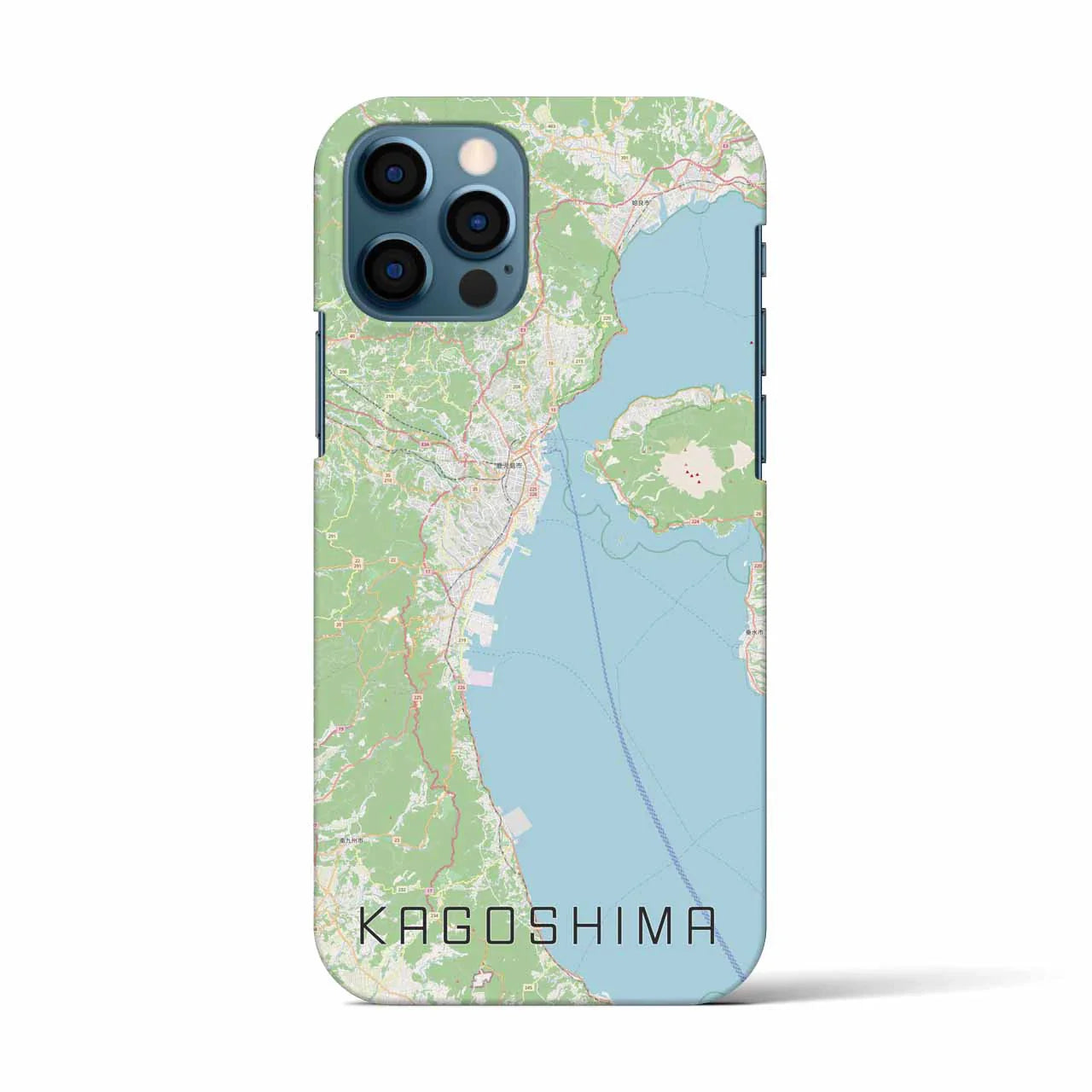 【鹿児島2(鹿児島県)】地図柄iPhoneケース(バックカバータイプ)