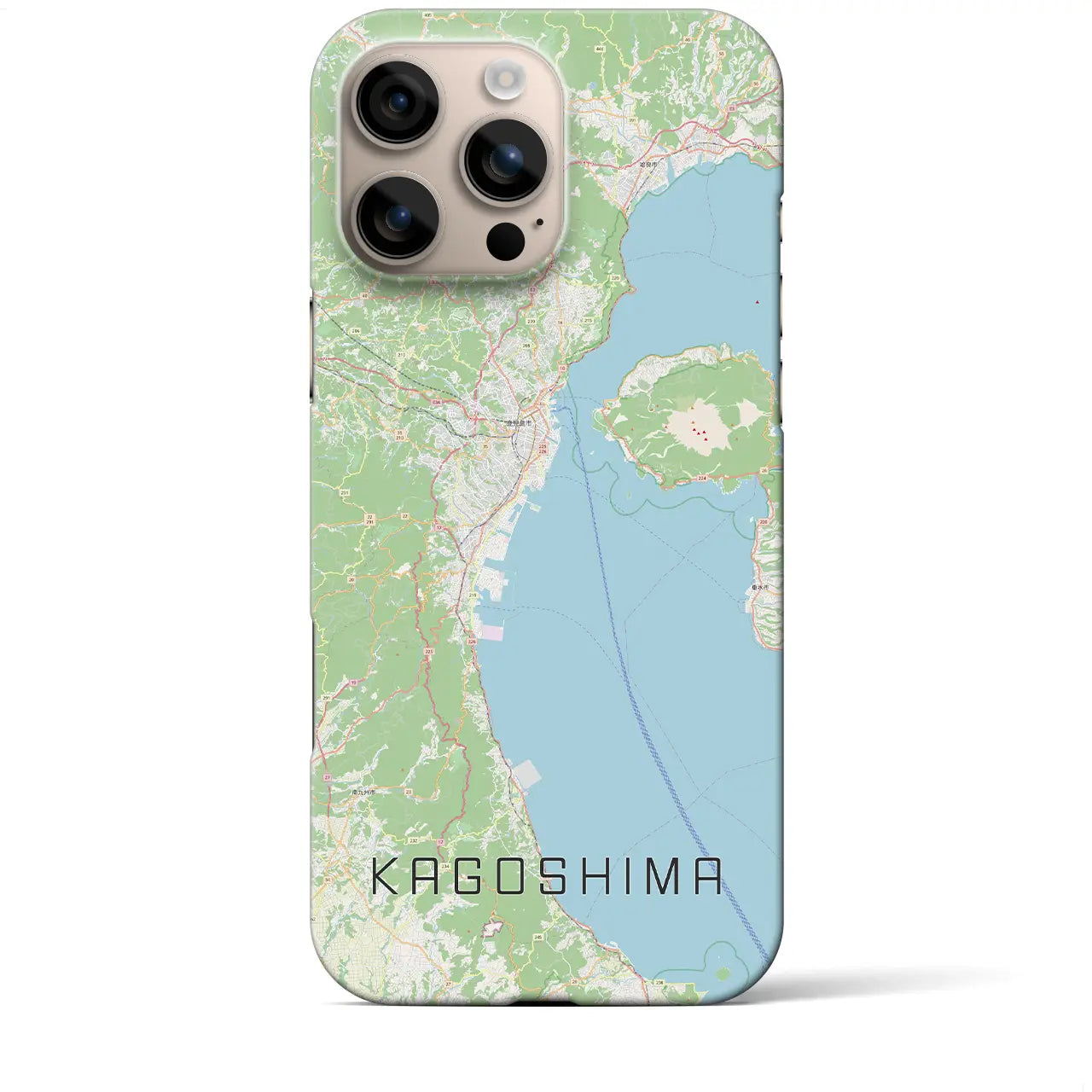 【鹿児島2(鹿児島県)】地図柄iPhoneケース(バックカバータイプ)