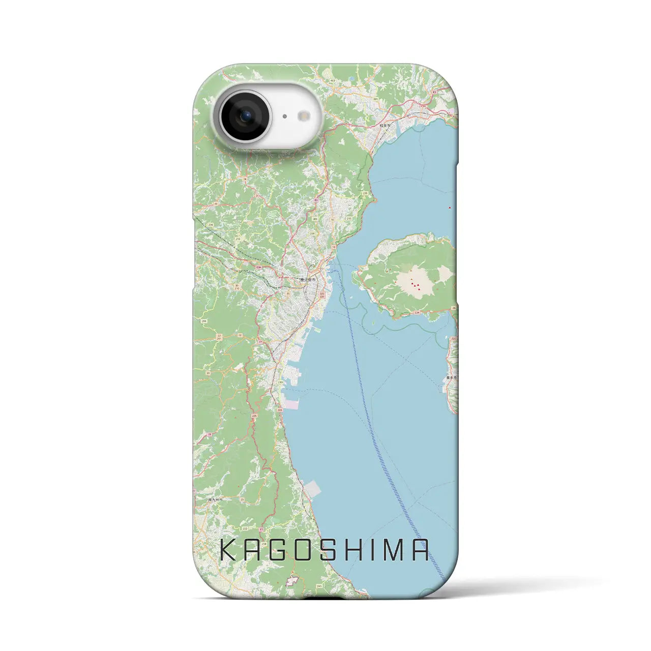 【鹿児島2(鹿児島県)】地図柄iPhoneケース(バックカバータイプ)