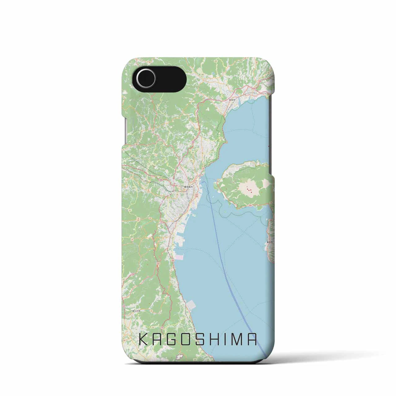 【鹿児島2(鹿児島県)】地図柄iPhoneケース(バックカバータイプ)
